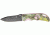 Elk Ridge Linerlock Green Folding Knife, 2.625in, Black Carbon Stainless Blade, Aluminum Handle Green Camo Onlay ER134CA