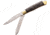 Elk Ridge Trapper Glow CF Folding Knife, Satin finish 3Cr13 stainless clip and spey blades, Glow in the Dark carbon fiber handle, ER-220GCF