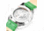 Empress Messalina MOP Leather-Band Watch w/Date, Green, EMPEM2402