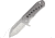 EOS Orca S Framelock SW Folding Knife, 3in Stonewash Cpm S35Vn SS Modified Tanto Blade, Stonewash Titanium Handle, ORCA-S