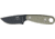 Esee Knives Izula II Black Fixed Blade Knife, 3in, Black Powder Coated Carbon Steel, Light Green Canvas Micarta Handle ESIZ2B