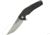 ETE JB Linerlock G10 Folding Knife, 3.75in Satin D2 Tool Steel Blade, Black 3D Machined G10 Handle, Pocket Clip, 6.3Oz, Designed By Jason Brous, ETEK1702