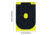 EZ-Aim Allen Splash Reactive Target IPSC Silhouette Paper Hanging, 12.50 x 18.25in, 8 Pack, Chartreuse/Black, 15372-30