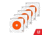 EZ-Aim Paper Shooting Target, Bullseye, 12in Square, Orange/White, 15496
