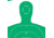 EZ-Aim Splash Silhouette Target, White/Green, 12X18, 15204