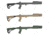 FAB Defense M4 SKS SB Complete Chassis System, w/ Shock Absorbing M4 Tube &amp; Buttstock, Black, FDE, OD Green