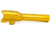 Faxon Firearms Match Series Glock 43 Non-Threaded Barrel, 9mm Caliber, 1-10 Twist, 416-R Stainless Steel, TiN PVD, Gold, GB910N43SGQ-N-TIN