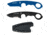 First Edge HR-1 Kit Droppoint Serrated Edge Fixed Blade Knife, Blue Trainer, Sheath, Black, 4883