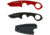 First Edge HR-2 Kit Tanto Serrated Edge Fixed Blade Knife, Trainer, Sheath, Red/Black, 4885