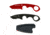 First Edge HR-2 Kit Tanto Serrated Edge Fixed Blade Knife, Trainer, Sheath, Red/Black, 4885