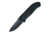 First Edge Tracklock Tactical Hunter Folding Knife, Assisted Opening Serrated Edge, Elmax Bead Blast Blade, Coarse Black 1655-BBB