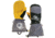 Fish Monkey Yeti Premium Ice Fishing Mitten, Yelow/Black/Grey, XL, FM36-GB-XL