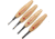 Flexcut Shallow U-Gouge Micro Tool Set,1.75in,Carbon Steel,Wood Handles, MT400