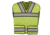 Gerber Outerwear Bright Star Vest with Silver Trim - Ansi 207-Ansi 107, Lime - Black, S-M 70ZL S/M