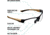Girls With Guns Devotee Protective Shooting Safety Glasses, Gold/Brown Frame, Clear Lenses, One Size, 2371