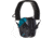Girls With Guns Shield Low-Profile Electronic Earmuffs, 24 dB NRR, ANSI S3.19 &amp; CE EN352-1 Hearing Protection Rated, Gray/Teal/Black, One Size, 2348