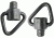 GrovTec US Angled Loop Recessed Plunger Heavy Duty Push Button Swivel Set, Black, GTSW263