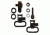 GrovTec US Shotgun Locking Swivel Set, For Most Pump and Autos w/ Replacement Magazine Cap, Black, GTSW33
