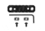 GrovTec US M-Lok Picatinny Rail, 3.1in, 5 Slot, Black, GTSW241