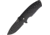 GTI Delta Lock Black Folding Knife, 3.25 black oxide coated CTS-BD1 stainless blade, Black textured titanium handle, GTI02 DELTA LOCK FOLDER BLACK