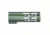Guntec USA AirLok Series M-LOK Compression Free Floating Handguard w/Monolithic Top Rail, 6in, Green, GT-6ALC-GREEN