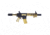 Guntec USA AR-15 Ultra Lightweight Thin M-LOK Free Floating Handguard w/ Monolithic Top Rail, 7in, Gold Plated, GT-7MLK-GLD