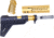Guntec USA AR-15 Pistol Furniture Set W/Micro Breach Pistol Brace Anodized Gold, Anodized Gold, AR-PISTOL-SET-MLK-PB-GOLD
