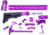 Guntec USA AR-15 Ultimate Rifle Kit, Anodized Purple, ULT-RK-PURPLE