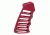 GUNTEC USA ULTRALIGHT SERIES SKELETONIZED ALUMINUM PISTOL GRIP, RED ULS-PG-RED