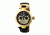 Heritor Automatic HR3304 Ganzi Mens Watch, 44mm, Black Strap, Gold Dial HERHR3304