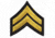 Medium 3'' Gold/Black Corporal Chevrons w/ Merrowed Border
