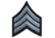 Medium 3'' Gray/Black Sergeant Chevrons w/ Merrowed Border