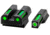 HiViz LiteWave H3 Tritium/Litepipe Night Sights, CZ 75/85, Green Front w/ White Ring, Green Rear, Black, CZN321