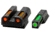 HiViz LiteWave H3 Tritium/Litepipe Night Sights, CZ 75/85, Green Front w/ White Ring, Orange Rear, Black, CZN421