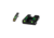 HiViz Litewave H3 Tritium/Litepipe Sight Set, Glock .45 ACP, Glock 10mm, Glock .45 GAP, Black, Green Litepipes w/ Orange Front Ring, GLN529