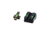 HiViz Litewave H3 Tritium/Litepipe Sight Set, Kimber 1911 with Fixed Rear Sight, Black, Green Litepipes w/ Orange Front Ring, KBN521