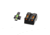HiViz Litewave H3 Tritium/Litepipe Sight Set, Kimber 1911 with Fixed Rear Sight, Black, Green/Orange Litepipes w/ White Front Ring, KBN421
