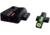 USED HiViz Litewave H3 Tritium/Litepipe Sight Set, S&amp;W Shield 9mm, S&amp;W .40, S&amp;W .45, Black, Green/Orange Litepipes w/ White Front Ring, MPSN421, EDEMO2, Condition Fair, Other