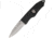 Hoffner Knives Flatline Linerlock Black Folding Knife,3.5in,Stainless Steel,Partially Serrated,Black,G10 Handle ATA23