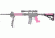 HOGUE AR15/M16 Kit, Finger Groove Beavertail Grip and OverMold Collapsible Buttstock, Fits Mil-Spec Buffer Tube, Pink Rubber 15756