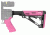 HOGUE AR15/M16 Kit, Finger Groove Beavertail Grip, Rifle Length Forend w/ Accessories and OverMold Collapsible Buttstock, Includes Mil-Spec Buffer Tube and Hardware, Pink 15778