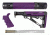 HOGUE AR15/M16 Kit, Finger Groove Beavertail Grip, Rifle Length Forend w/ Accessories and OverMold Collapsible Buttstock, Includes Mil-Spec Buffer Tube and Hardware, Purple 15678