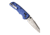 Hogue Deka Folding Knife, 3.25 in CPM MagnaCut Stainless Steel Wharncliffe Blade, Stone Tumbled, Blue Glass Fiber Reinforced Polymer Handle, 24363