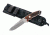 Hogue EX-F01 5.5in Sig Fixed Drop Point Blade, A-2 Bead Blast, Clear Finish, Black Sheath, Reinforced Rosewood Scales Sig Medallion 37175