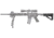 Hogue Grooved Beavertail Grip &amp; Collapsible Buttstock Kit, AR-15/M16, Commercial Buffer Tube, Slate Grey, Universal, 15555