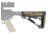 Hogue Overmolded Collapsible Buttstock Commercial, Tan, 15350