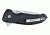 Hogue X1-Microflip Folding Knife, 2.75in Drop Point Blade, Tumble Finish Alum Frame, Matte Black 24170