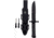 Humvee Next Gen Survival Knife Fixed Blade Knife, 7.50in, Stainless Steel, Plain Blade, Black Textured Rubber Handle, HMV-KFXB-01