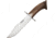 Joker Knives Bowie Fixed Blade Knife, 14in Overall, 7.75in Satin Vanadium Molybdenum Steel Clip Point Blade, Crown Stag Handle, SS Guard, Brown Leather Belt Sheath, CN100