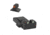 Kensight Bomar BMCS Deep Sight Notch 0.120in, Beveled Blade, Tritium w/White Outlines, Adjustable Target 1911 Rear Night Sight Set 860-099 w/ 0.210in Tall Contoured, ProGlo Lumi Orange, Black, 980099